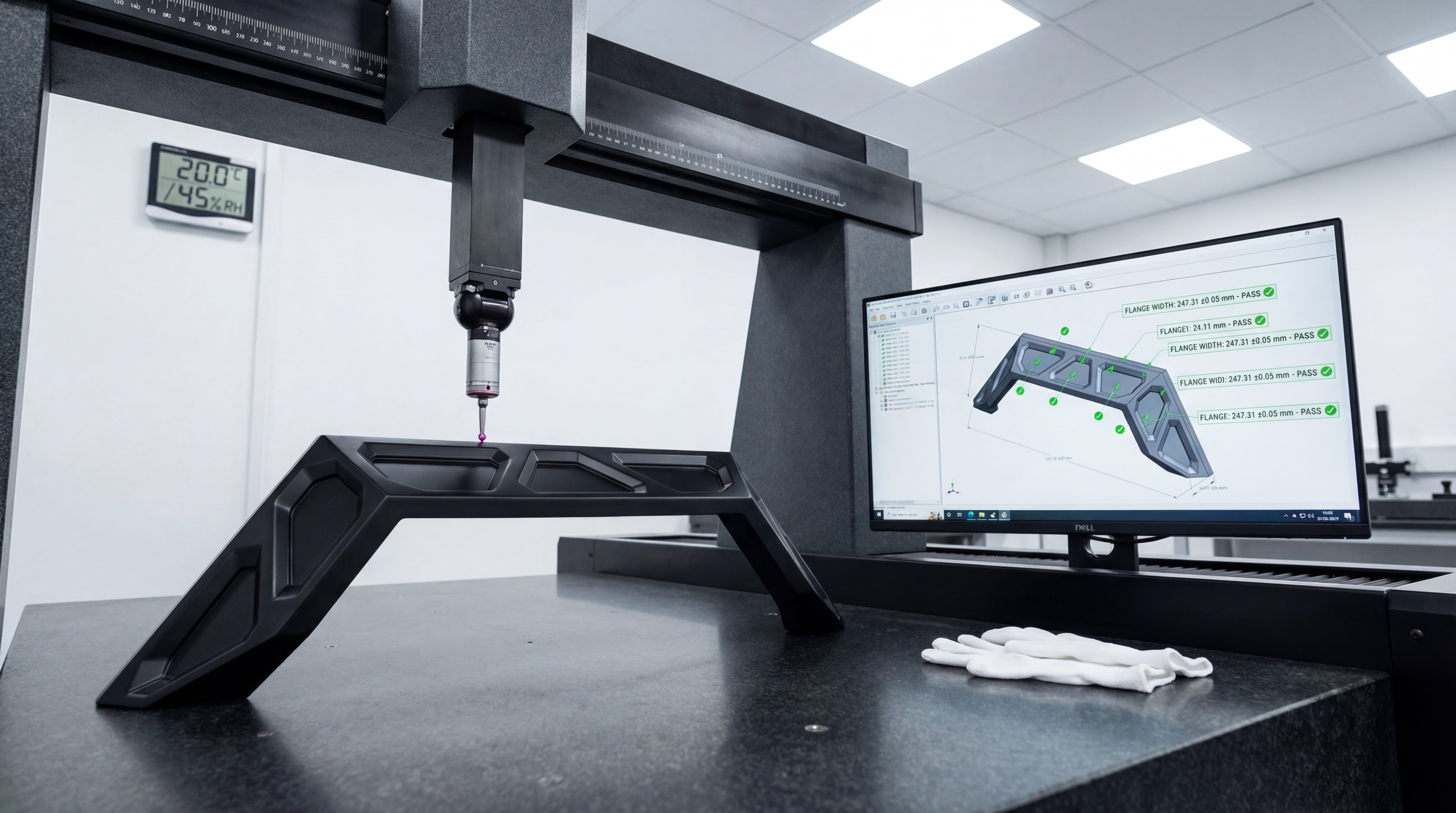CMM inspection with PASS readout