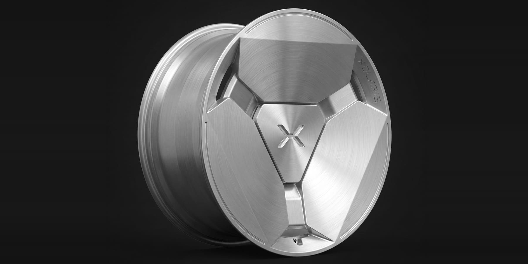 Xolaris Monolith forged wheel, angled view (render)