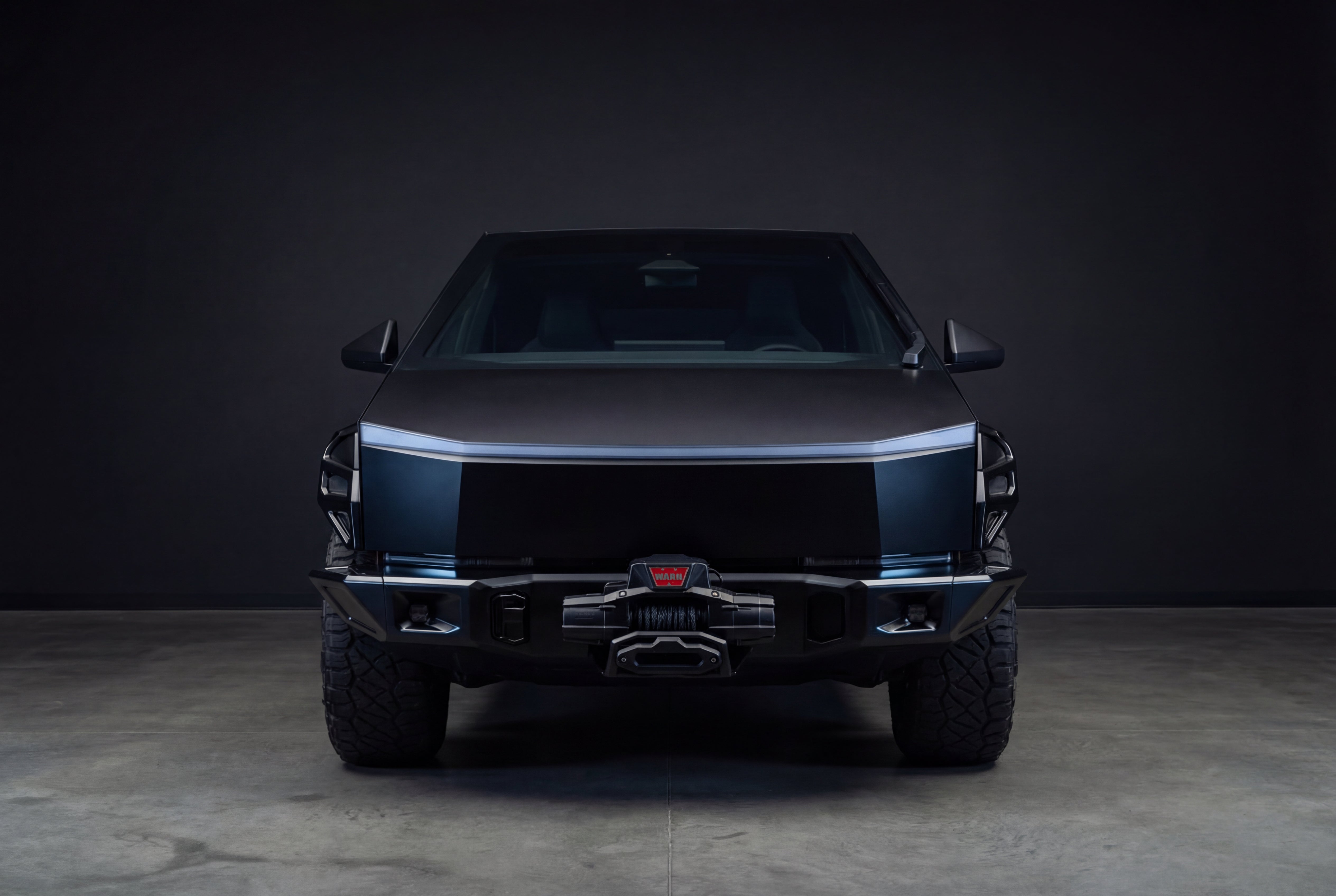 Cybertruck front view — sensor locations