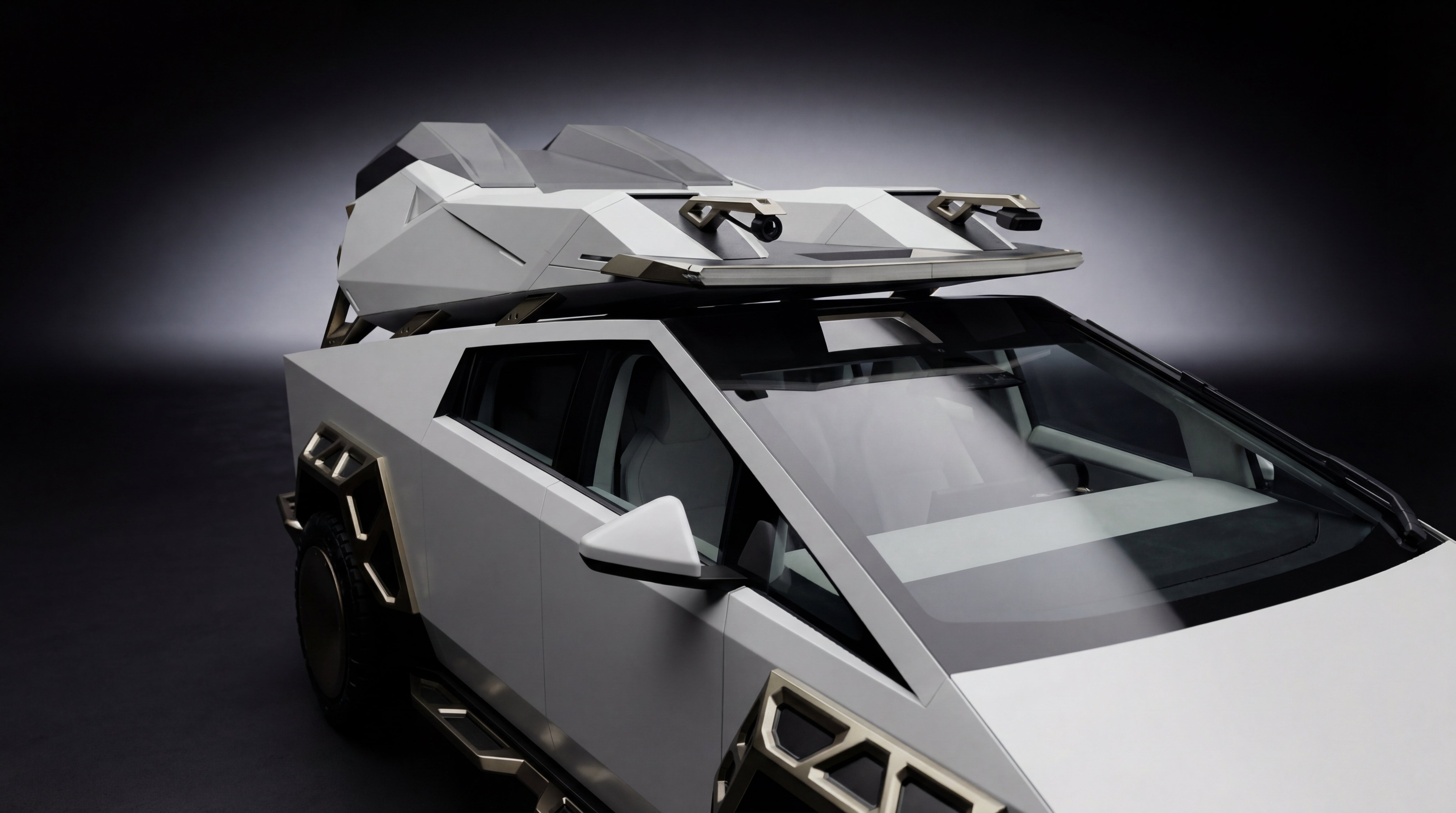 Cybertruck with Xolaris roof rack system